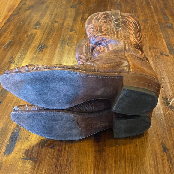 Lucchese 1883 Hornback Caiman Gator Tail Cowboy Boots in size 10.5 - Picture 5 of 7